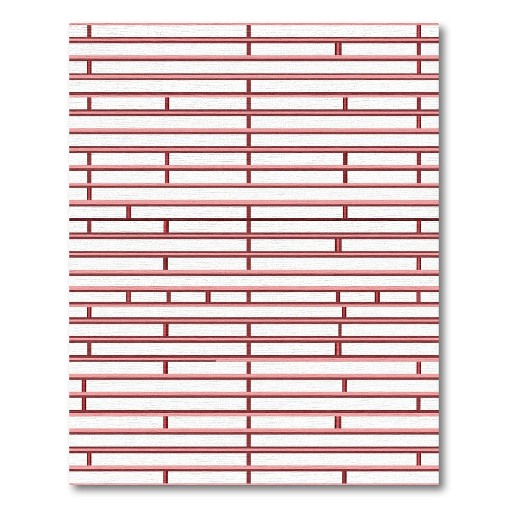 Minimalist Red Linear Stripe Rug