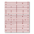 Minimalist Red Linear Stripe Rug