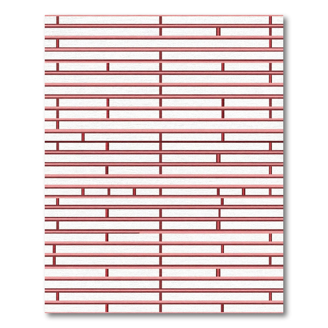 Minimalist Red Linear Stripe Rug