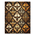 Tribal Golden Geometric Eagle Diamond Art Rug