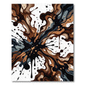 Abstract Liquid Coffee Swirl Ink Rug