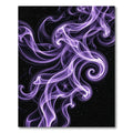 Ethereal Purple Swirling Smoke Mist Rug