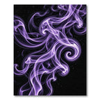 Ethereal Purple Swirling Smoke Mist Rug