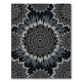 Monochromatic Floral Burst Mandala Rug