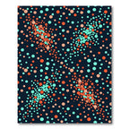 Coral Teal Dot Cascade Rug