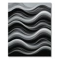 Abstract Monochrome Flowing Wave Rug
