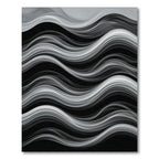 Abstract Monochrome Flowing Wave Rug