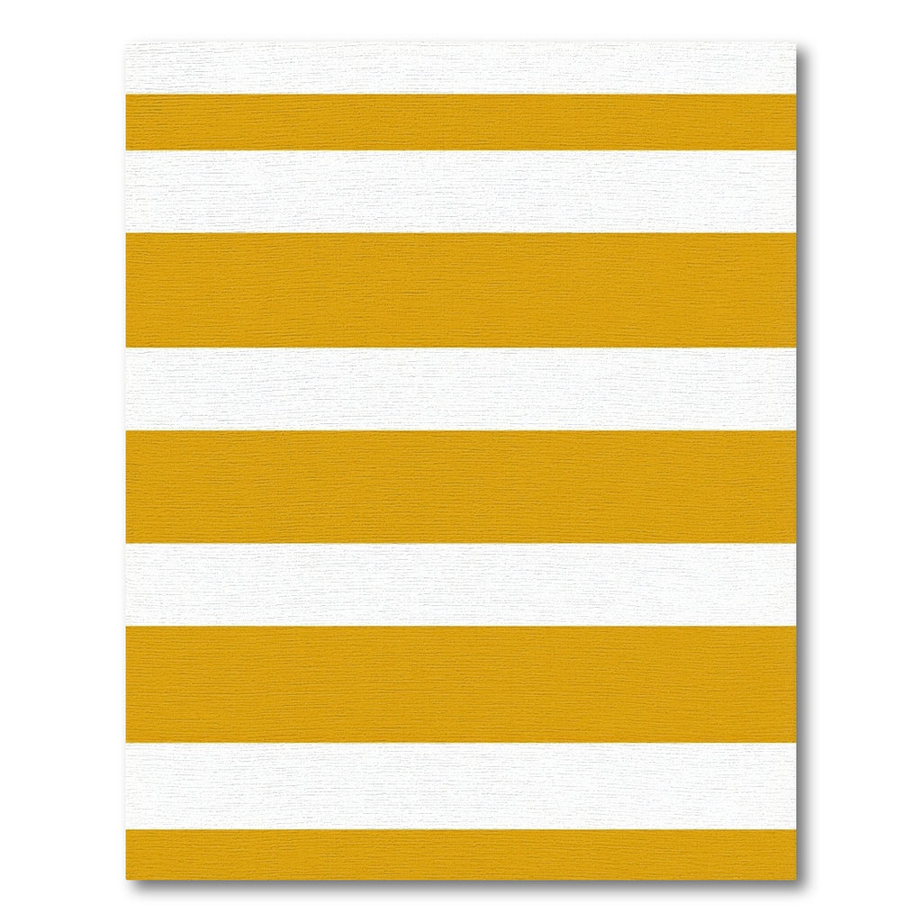 Modern Mustard Gold Horizontal Stripe Rug