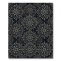 Dark Gray Intricate Mandala Rug