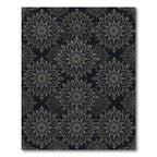 Dark Gray Intricate Mandala Rug