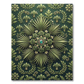 Emerald Botanical Jeweled Palm Medallion Rug