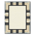 Modern Gray Tan Abstract Stripe Rug