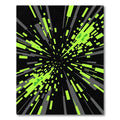 Neon Green Abstract Radial Motion Rug