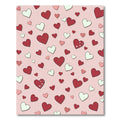 Pink Heart Scatter Composition Rug