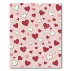 Pink Heart Scatter Composition Rug