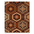 Amber Geometric Hexagon Earthy Tile Rug