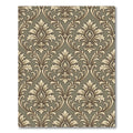 Antique Beige Raised Damask Scroll Rug