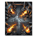 Industrial Molten Metal Flow Fire Rug