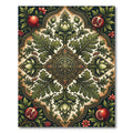 Ornate Pomegranate Lotus Medallion Foliage Rug