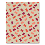 Abstract Painted Confetti Coral Magenta Rug