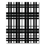 Classic Black White Plaid Checks Rug