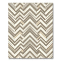 Neutral Beige Chevron Zigzag Geometric Rug