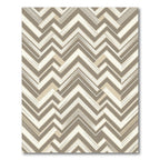 Neutral Beige Chevron Zigzag Geometric Rug