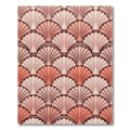 Coral Pink Art Deco Fan Rug