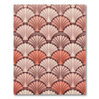 Coral Pink Art Deco Fan Rug