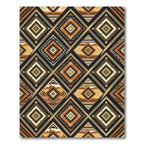 Earthy Geometric Tribal Diamond Rug