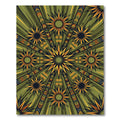 Green Sunburst Tribal Rays Rug