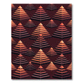 Earthy Toned Staircase Pyramid Layers Rug