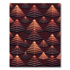Earthy Toned Staircase Pyramid Layers Rug