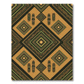 Golden Ochre Geometric Diamond Tribal Rug