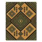 Golden Ochre Geometric Diamond Tribal Rug