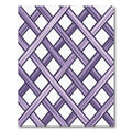 Lavender Geometric Intersecting Diamond Lattice Rug