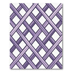 Lavender Geometric Intersecting Diamond Lattice Rug