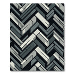 Modern Abstract Chevron Geometric Rug