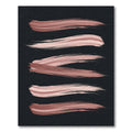 Minimalist Rose Gold Abstract Brushstroke Rug
