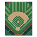 Minimalist Emerald Baseball Diamond Grid Rug