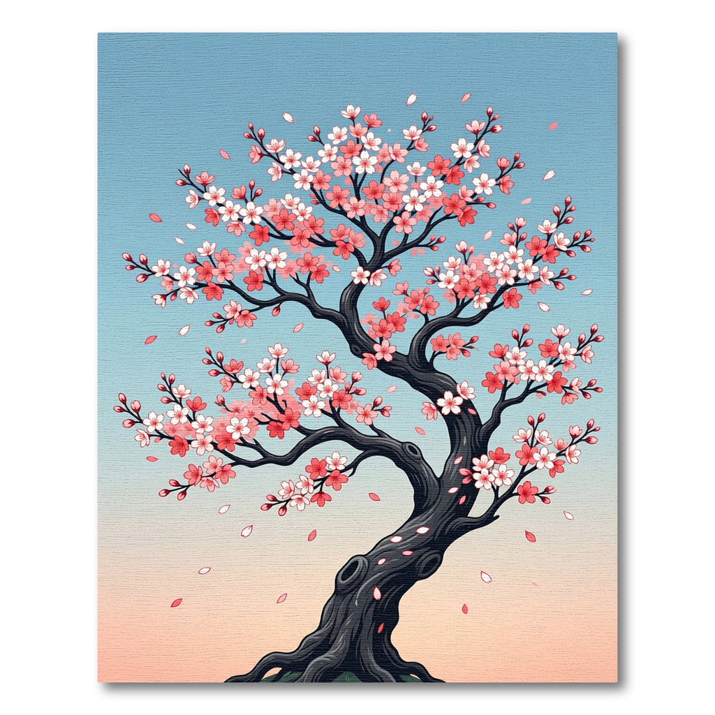 Elegant Pink Cherry Blossom Tree Rug