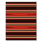 Bold Red Horizontal Stripe Rug