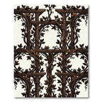 Dark Wood Vine Lattice Trellis Rug