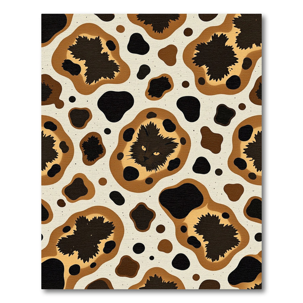 Whimsical Black Cat Spots Rug