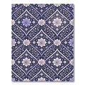 Elegant Lavender Floral Trellis Lattice Rug
