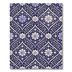 Elegant Lavender Floral Trellis Lattice Rug