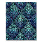 Oceanic Teal Medallion Floral Rug