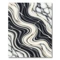 Monochrome Liquid Marble Flow Wave Rug