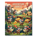 Whimsical Forest Mouse Adventure Explorer Scene Rug