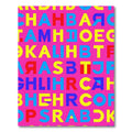 Bold Alphabet Pattern Pink Rug